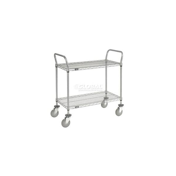 Nexel Utility Cart w/2 Shelves & Poly Casters, 1200 lb. Capacity, 36inL x 18inW x 39inH 168207 - main